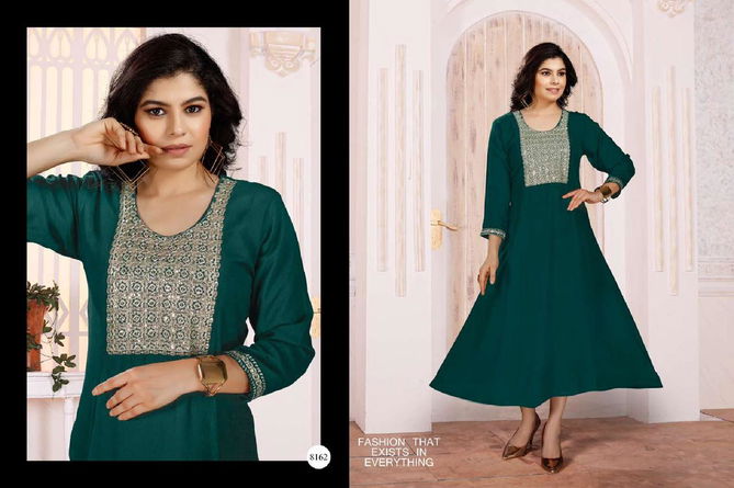 Rrr 8162 Heavy Rayon Fancy Wear Designer Kurti Collection